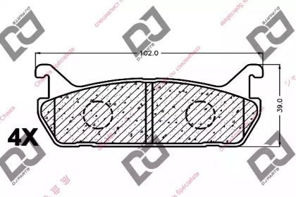 Комплект тормозных колодок DJ PARTS BP1098